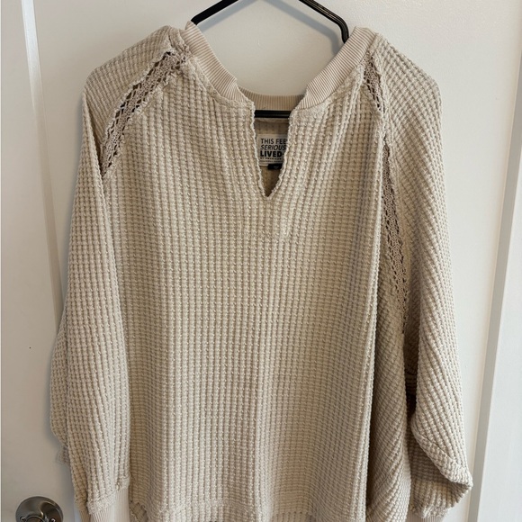 AE SOFT & SEXY SWEATER / WAFFLE KNIT PULLOVER - Picture 3 of 5